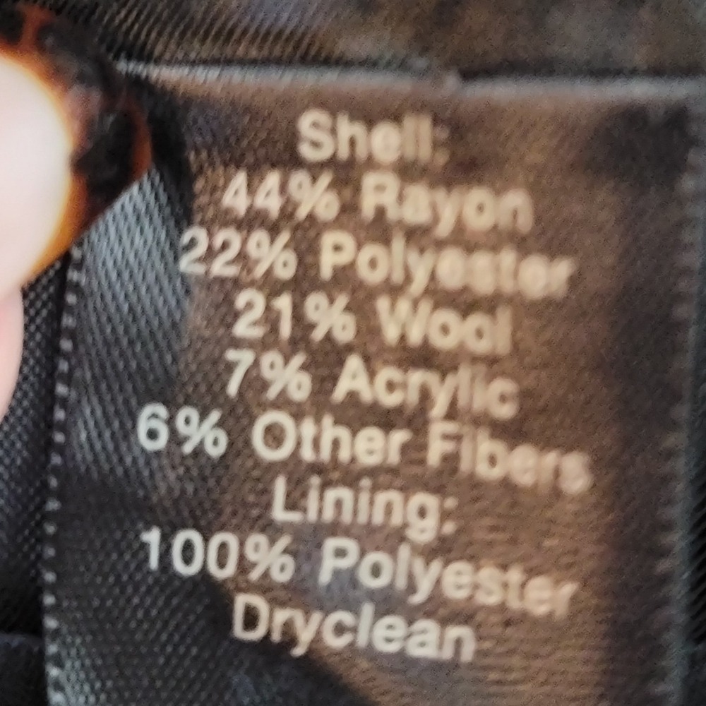 Ann Taylor Women 0 Charcoal Grey Wool Blend Tweed Textured A-Line Mini Skirt - Picture 5 of 6